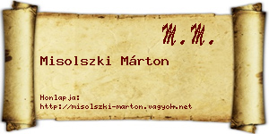 Misolszki Márton névjegykártya