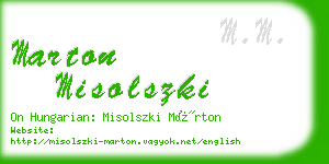 marton misolszki business card